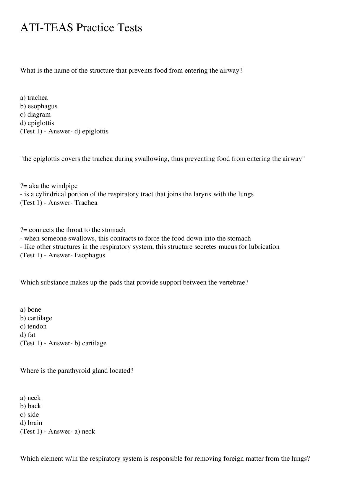 Preview image for ATI-TEAS Practice Tests Questions And Answers